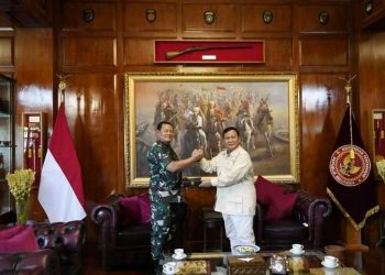 Panglima TNI Kunjungi Menteri Pertahanan RI Prabowo Subianto