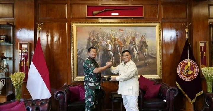 Panglima TNI Kunjungi Menteri Pertahanan RI Prabowo Subianto