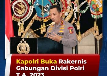 Kapolri Buka Rakernis Gabungan Divisi Polri T.A. 2023