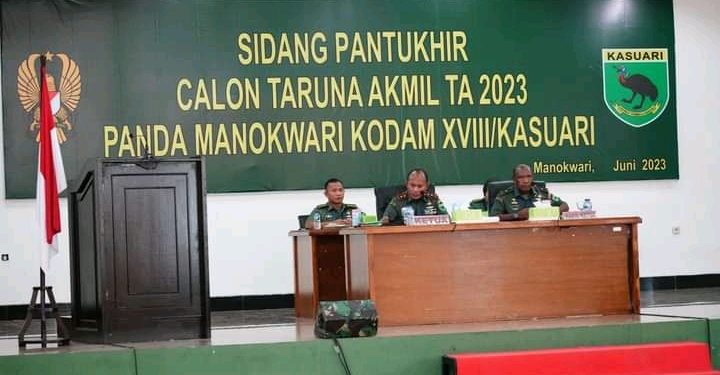 Pangdam Kasuari Pimpin Sidang Pantukhir Catar Akmil Panda Manokwari 2023 “Bukan Harga Mati”