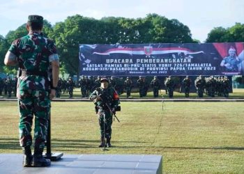 Jaga Kedaulatan NKRI, Pangdam XIV/Hsn Berangkatkan Satgas Yonif 726/Tml ke Daerah Perbatasan