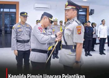 Kapolda Jambi Pimpin Upacara Pelantikan Jabatan Irwasda Polda Jambi Kombes Pol Jannus Parlindungan Siregar