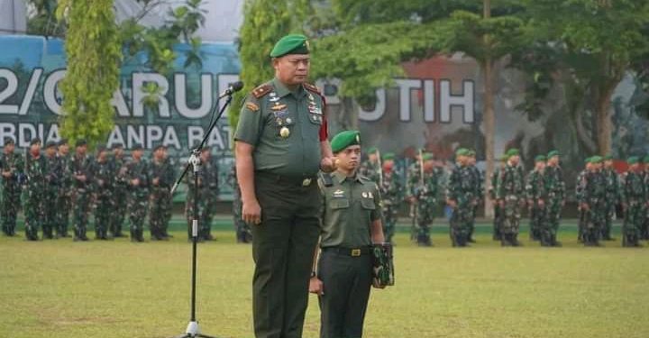 Dandrem 042/Gapu Laksanakan Upacara Bulanan,Bacakan Amanat Panglima TNI
