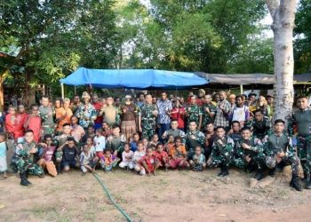 Air Mata di Perbatasan RI-PNG Iringi Perpisahan Satgas Yonif 511/DY