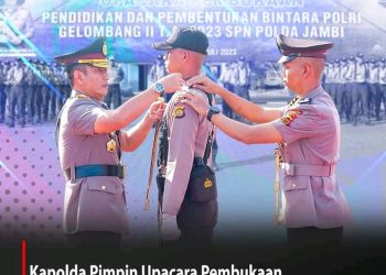 Kapolda Jambi Pimpin Upacara Pembukaan Pendidikan serta Pembentukan Bintara Polri Gelombang ke-2 TA.2023 di Lapangan SPN Polda Jambi