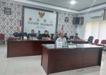 Korem 042/Gapu mengikuti Rakornis Bidang Intelijen se-Kodam II/SWJ