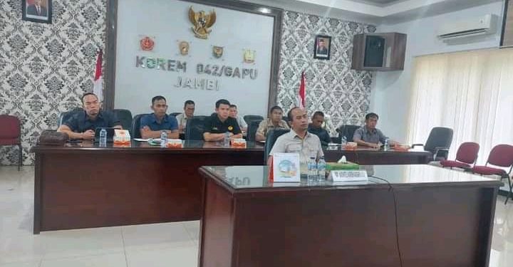 Korem 042/Gapu mengikuti Rakornis Bidang Intelijen se-Kodam II/SWJ
