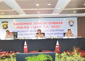 Kapolda Jambi Membuka Pelaksanaan Rakernis Fungsi Binmas Polda Jambi T.A 2023
