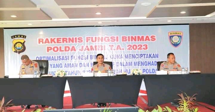 Kapolda Jambi Membuka Pelaksanaan Rakernis Fungsi Binmas Polda Jambi T.A 2023