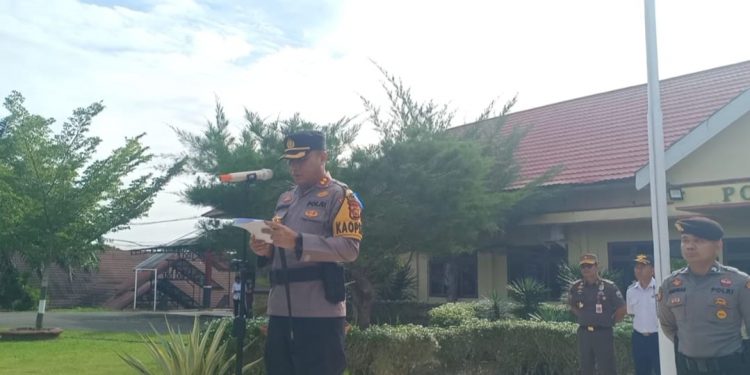 Kapolres Muaro Jambi AKBP Muharman Artha SIK Pimpin Apel Gelar Pasukan Operasi Patuh Tahun 2023