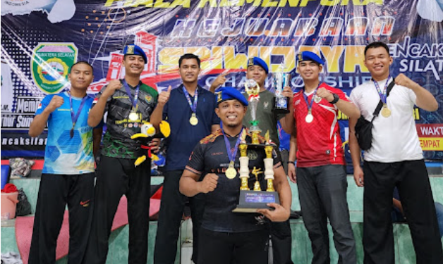 Dua Prajurit Denpom II/2 Berhasil Mengukir Pretasi Pada Piala Kemenpora Kejurnas Pencak Silat Sriwijaya Champion