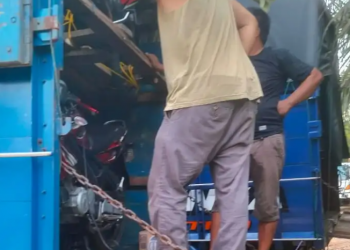 Tim Resmob Polda Jambi Berhasil Amankan 2 Unit Mobil Truk Membawa 36 Unit Motor Tanpa Surat Izin Yang Resmi