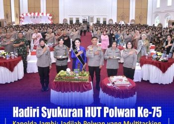 Kapolda Jambi Rusdi Hartono Buka Kegiatan Syukuran Hari Jadi Ke-75 Polwan Republik Indonesia