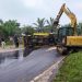Macet panjang terjadi di KM 105 Kecamatan Merlung Kabupaten Tanjab Barat
