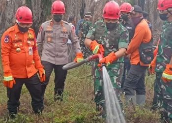 Kepala Staf Angkatan Darat (KASAD) Jendral TNI Dudung Abdurachman lakukan peninjauan Karhutla di Desa Ramin Kec. Kumpeh Ulu Kab. Muaro Jambi