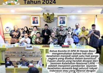Komite III DPD RI Dorong UHC Mencapai 98% di Tahun 2024