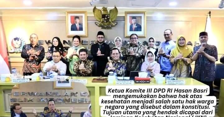 Komite III DPD RI Dorong UHC Mencapai 98% di Tahun 2024