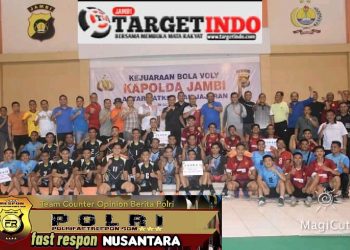Kapolda Jambi Resmi Menutup Kejuaraan Bola Voli Kapolda Jambi