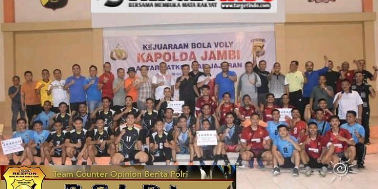 Kapolda Jambi Resmi Menutup Kejuaraan Bola Voli Kapolda Jambi